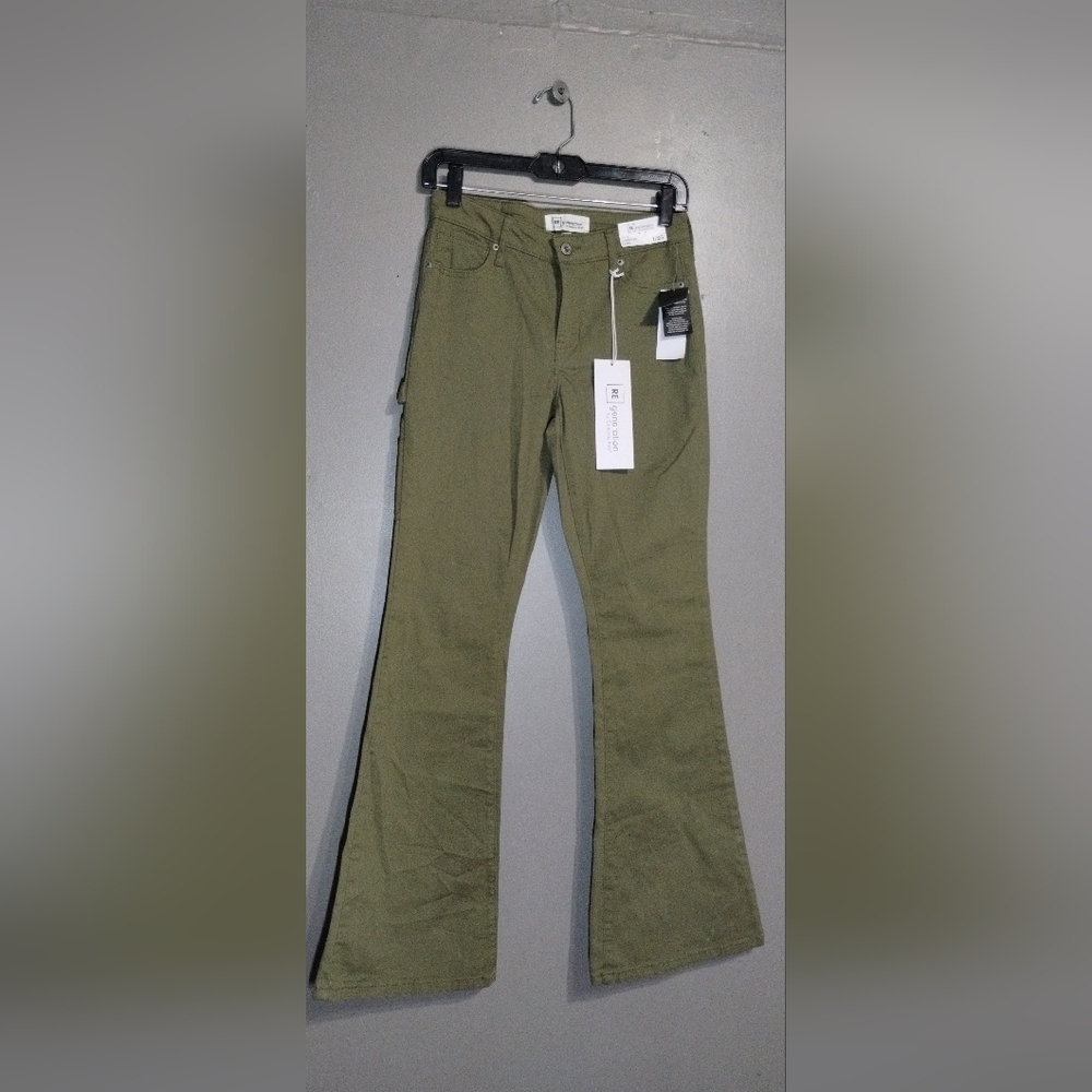 RE  generation by celebrity Pink Green Olive Flare Jeans (1/25)